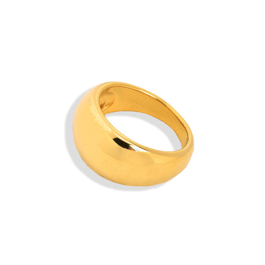 Léna Dome Ring - Stainless Steel - Gold