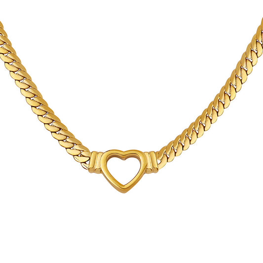 Élodie Gold Heart Pendant Necklace